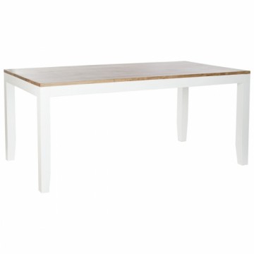 Pusdienu galds DKD Home Decor Balts Brūns Akācija Mango koks 200 x 100 x 80 cm