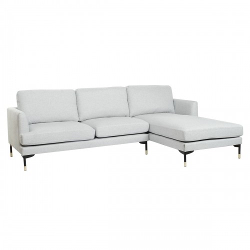 Dīvāns ‘Chaise Longue’ DKD Home Decor Gaiši pelēks Metāls 250 x 160 x 85 cm image 1