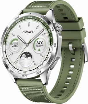 Huawei Watch GT 4 46 мм, серебристый/зеленый