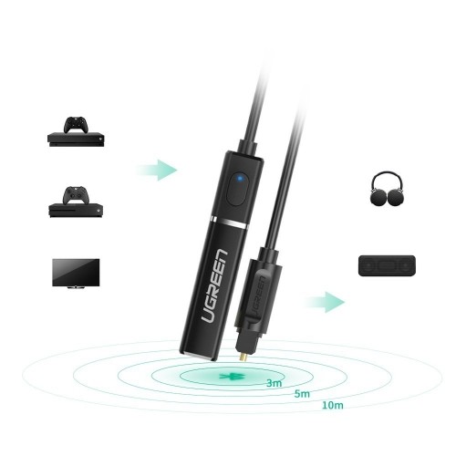 UGREEN Bluetooth Transmitter 4.2  with optical connector | Toslink, aptX (Black) image 3