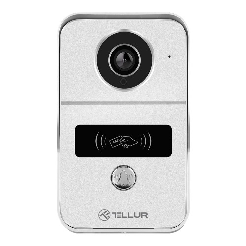 Tellur Smart WiFi Video DoorBell 1080P, Unlock function, Indoor chime, grey image 2
