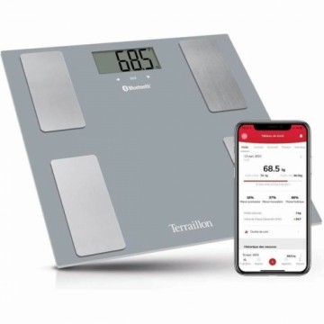 Digitālie vannas istabas svari Terraillon Smart Connect Pelēks