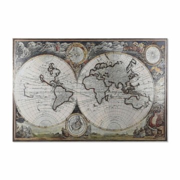 Glezna Home ESPRIT Pasaules Karte Vintage 180 x 0,4 x 120 cm