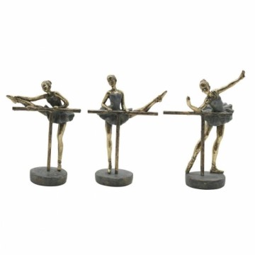 Декоративная фигура Home ESPRIT Серый Позолоченный Балерина 14 x 8 x 20 cm (3 штук)