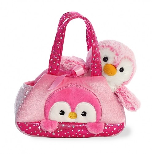 AURORA Fancy Pals плюшевая игрушка, розовый пингвин в сумке, 20 см image 1