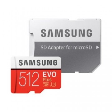 Samsung EVO+ Atmiņas Karte MicroSD /  512GB / Class10 + Adapteris
