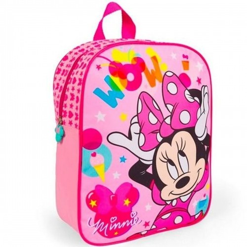 Bērnu soma Minnie Mouse Rozā 30 x 24 x 10 cm image 1