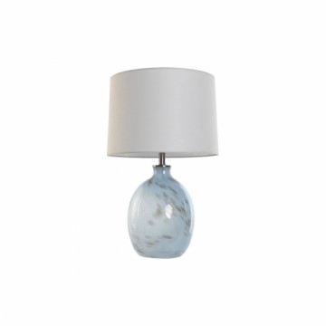 Galda lampa Home ESPRIT Zils Balts Stikls 50 W 220 V 40 x 40 x 66 cm