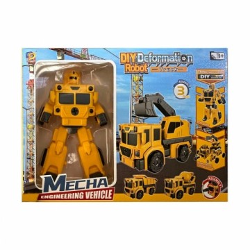 Bigbuy Fun Transformeri Dzeltens Roboti Automašīna 22 x 16 cm