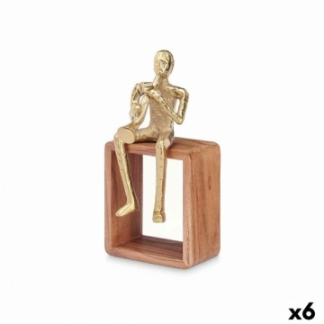 Gift Decor Декоративная фигура Саксофон Позолоченный Деревянный Металл 13 x 27 x 13 cm