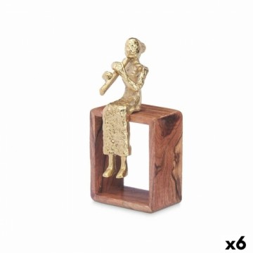 Gift Decor Dekoratīvās figūriņas Saldā Flauta Brūns Koks Metāls 13 x 27 x 13 cm