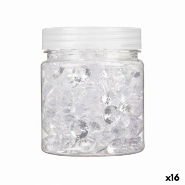 Gift Decor Dekoratīvie akmeņi Dimanta 150 g Caurspīdīgs Plastmasa 6,5 x 8 x 6,5 cm (16 gb.)