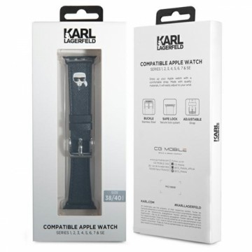 Karl Lagerfeld Karl Head PU Watch Strap for Apple Watch 38|40mm Black