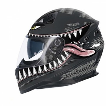 Shiro Helmets SH-881 SV WILDCAT (XXL) Black ķivere