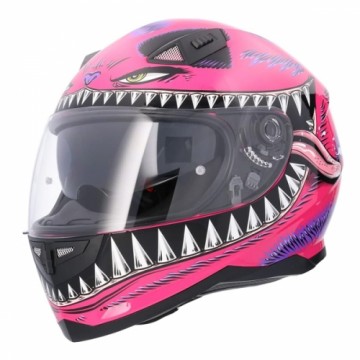 Shiro Helmets SH-881 SV WILDCAT (XS) Pink ķivere