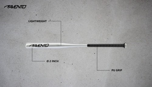Avento Baseball bat aluminum ADVENTO 47AA 65 cm Silver image 2