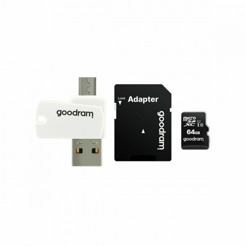 Mikro SD Atmiņas karte ar Adapteri GoodRam M1A4 All in One Balts Melns 64 GB image 1