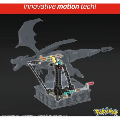 Pokemon Konstrukciju komplekts Pokémon Mega Construx -  Motion Charizard 1664 Daudzums image 4