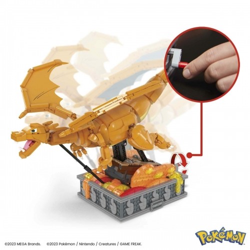 Pokemon Konstrukciju komplekts Pokémon Mega Construx -  Motion Charizard 1664 Daudzums image 5