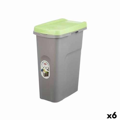 Atkritumu tvertne Stefanplast Zaļš Pelēks Plastmasa 25 L (6 gb.) image 1