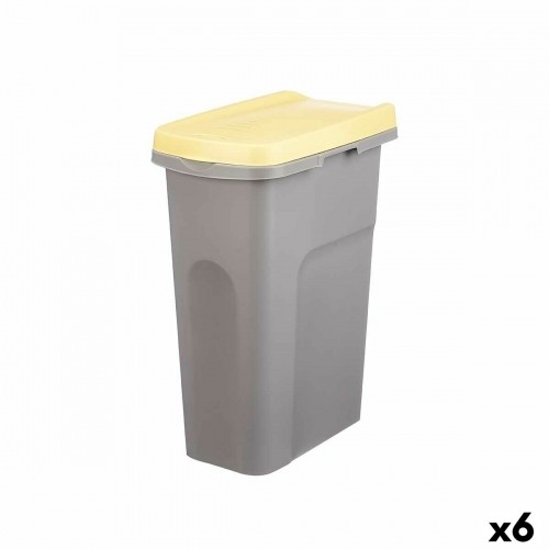 Atkritumu tvertne Stefanplast Dzeltens Pelēks Plastmasa 25 L (6 gb.) image 1