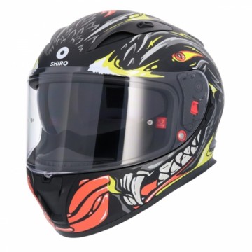 Shiro Helmets Sa SH-605 RAPAZ (XL) BlackYellowMat. Ķivere