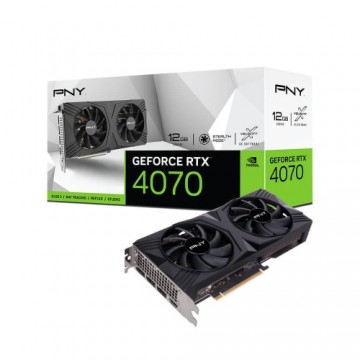 PNY GeForce RTX 4070 12GB VERTO Dual Fan Grafikkarte - 12GB GDDR6X, 1x HDMI, 3x DP