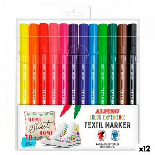 Набор маркеров Alpino Textil Maker Разноцветный (12 штук) image 1