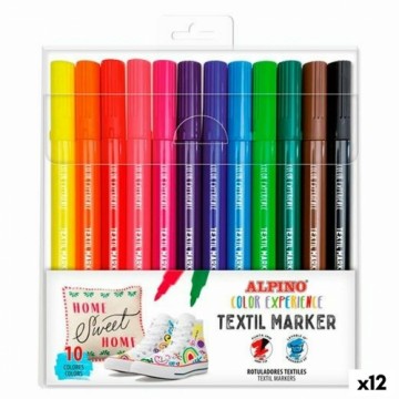 Набор маркеров Alpino Textil Maker Разноцветный (12 штук)