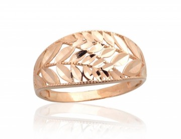 Золотое кольцо #1101021(Au-R), Красное Золото 585°, Размер: 19.5, 3.65 гр.