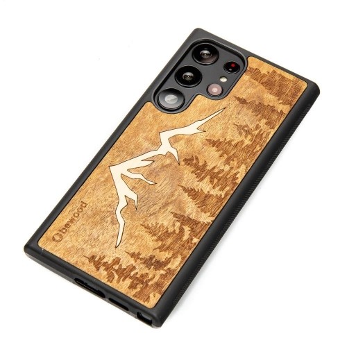 Wooden case for Samsung Galaxy S23 Ultra Bewood Mountains Imbuia image 3
