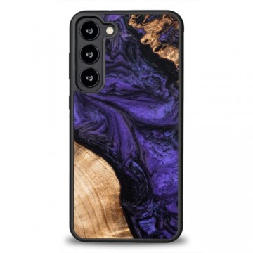 Wood and Resin Case for Samsung Galaxy S23 Plus Bewood Unique Violet - Purple and Black