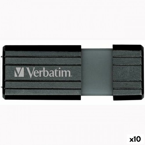 USB Zibatmiņa Verbatim PinStripe Melns 64 GB image 1