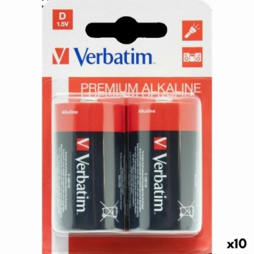 Щелочные батарейки Verbatim LR20 1,5 V (10 штук)