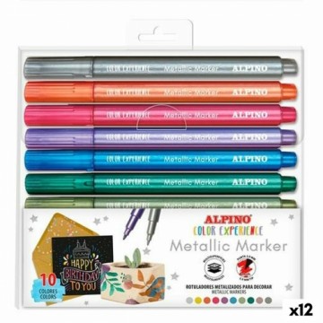 Набор маркеров Alpino Metallic Marker Разноцветный (12 штук)