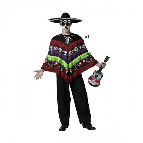 Bigbuy Carnival Kostīms Svečana odjeća za odrasle Meksika Melns Viens izmērs image 1