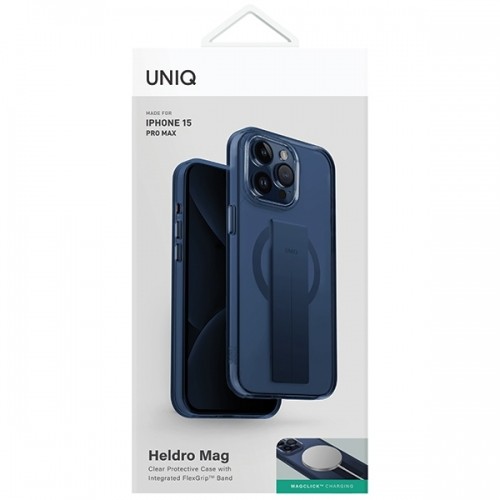 UNIQ etui Heldro Mag iPhone 15 Pro Max 6.7" Magclick Charging niebieski|ultramarine deep blue image 2
