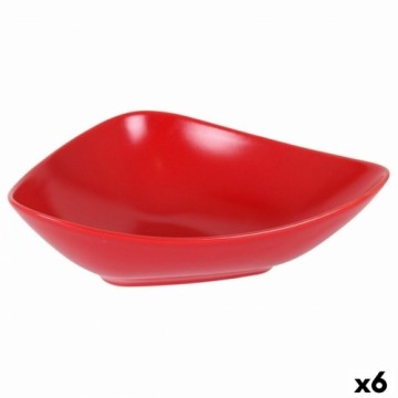 Bigbuy Home Глубокое блюдо Красный Керамика 24 x 19 x 7 cm (6 штук)