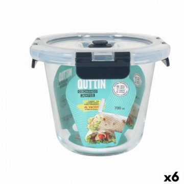 Hermētiska Pusdienu Kastīte Quttin vakuuma vārsts 700 ml 14 x 14 x 11 cm (6 gb.)