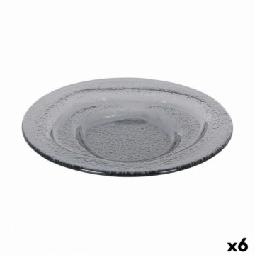 Плоская тарелка Inde Kilauea 20 x 2,5 cm Чёрный (6 штук)