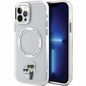 Original Pouch KARL LAGERFELD hardcase Iconic Karl&Choupette Magsafe KLHMP12MHNKCIT for Iphone 12|12 Pro Transparent