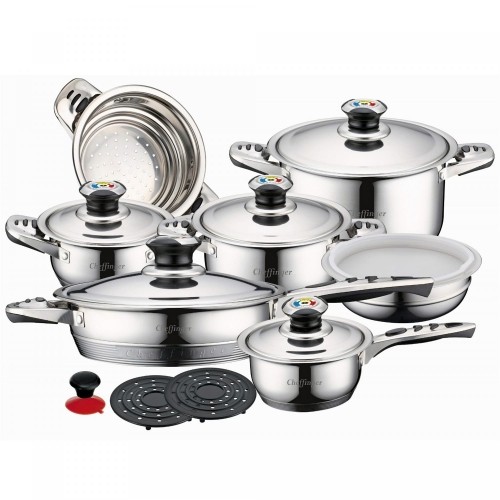 Cheffinger CF-1600S: 16 Pieces Stainless Steel (Inox) Cookware Set image 1