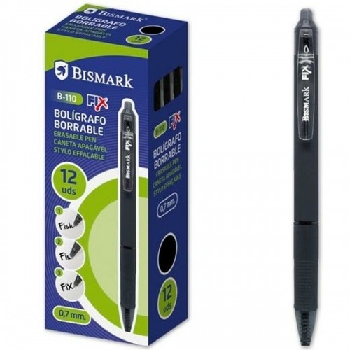 Pildspalva Bismark B-110 Fix Melns 0,7 mm (12 Daudzums) image 1
