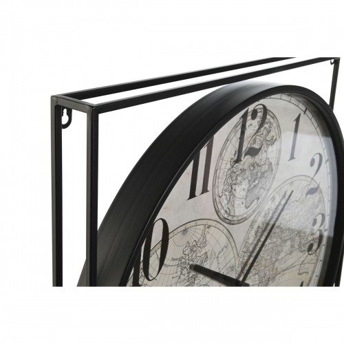 Sienas pulkstenis Home ESPRIT Balts Melns Metāls Koks MDF 62 x 6 x 65 cm (2 gb.) image 2