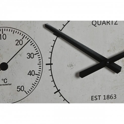 Sienas pulkstenis Home ESPRIT Balts Melns Metāls Koks MDF 62 x 6 x 65 cm (2 gb.) image 5