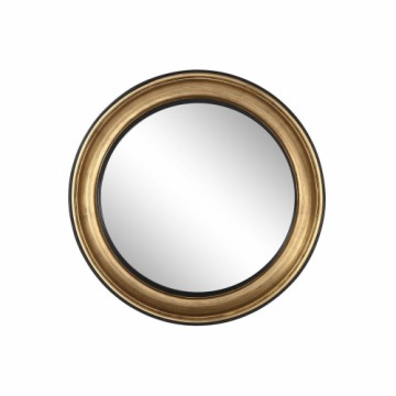 Настенное зеркало Home ESPRIT Чёрный Позолоченный Смола романтик 64 x 5 x 64 cm