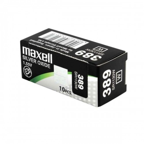 Sārmainas Pogu Baterijas Maxell SR1130W 389 1,55 V Sārmainas Pogu Baterijas image 1
