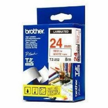 Laminēta lente iekārtu marķēšanai Brother TZE355 Balts/Melns 24 mm