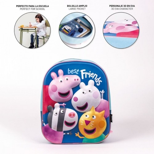 3D Bērnu soma Peppa Pig Zils 25 x 33 x 10 cm image 5