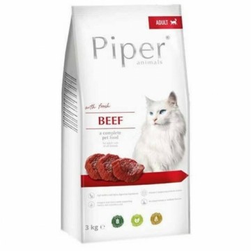 Kaķu barība Dolina Noteci Piper Animals Pieaugušais Teļa gaļa 3 Kg